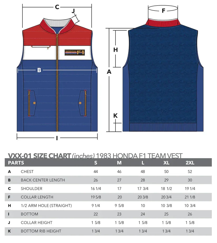 Vintage 1983 Honda F1 Racing Team Vest – Classic Motorsport Edition 2