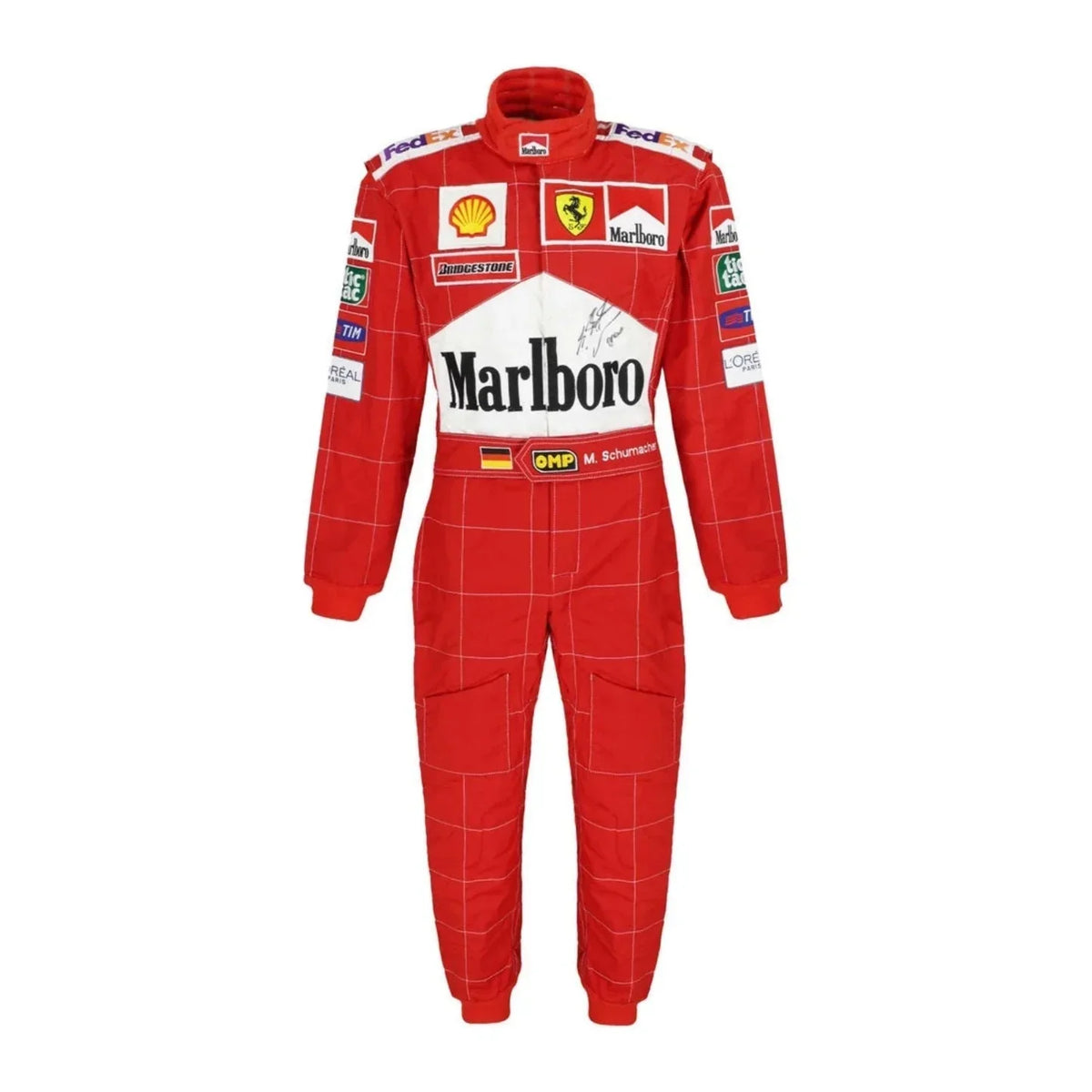 2002 Michael Schumacher Ferrari Embroidered F1 Racing Suit 1