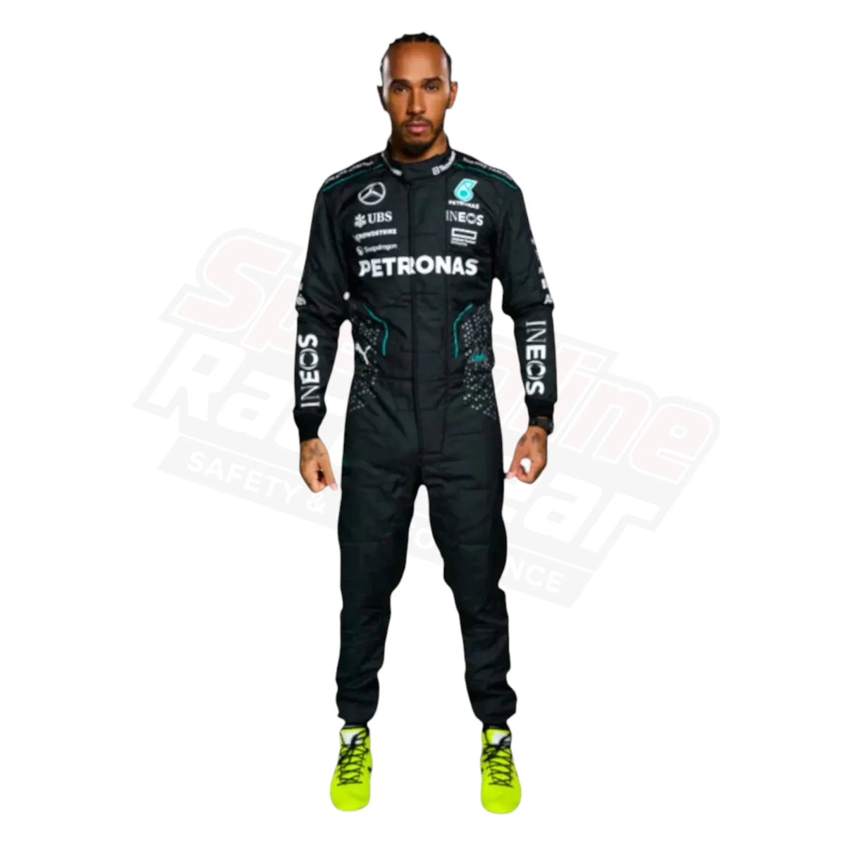 Lewis Hamilton 2024 Formula 1 Suit Detail