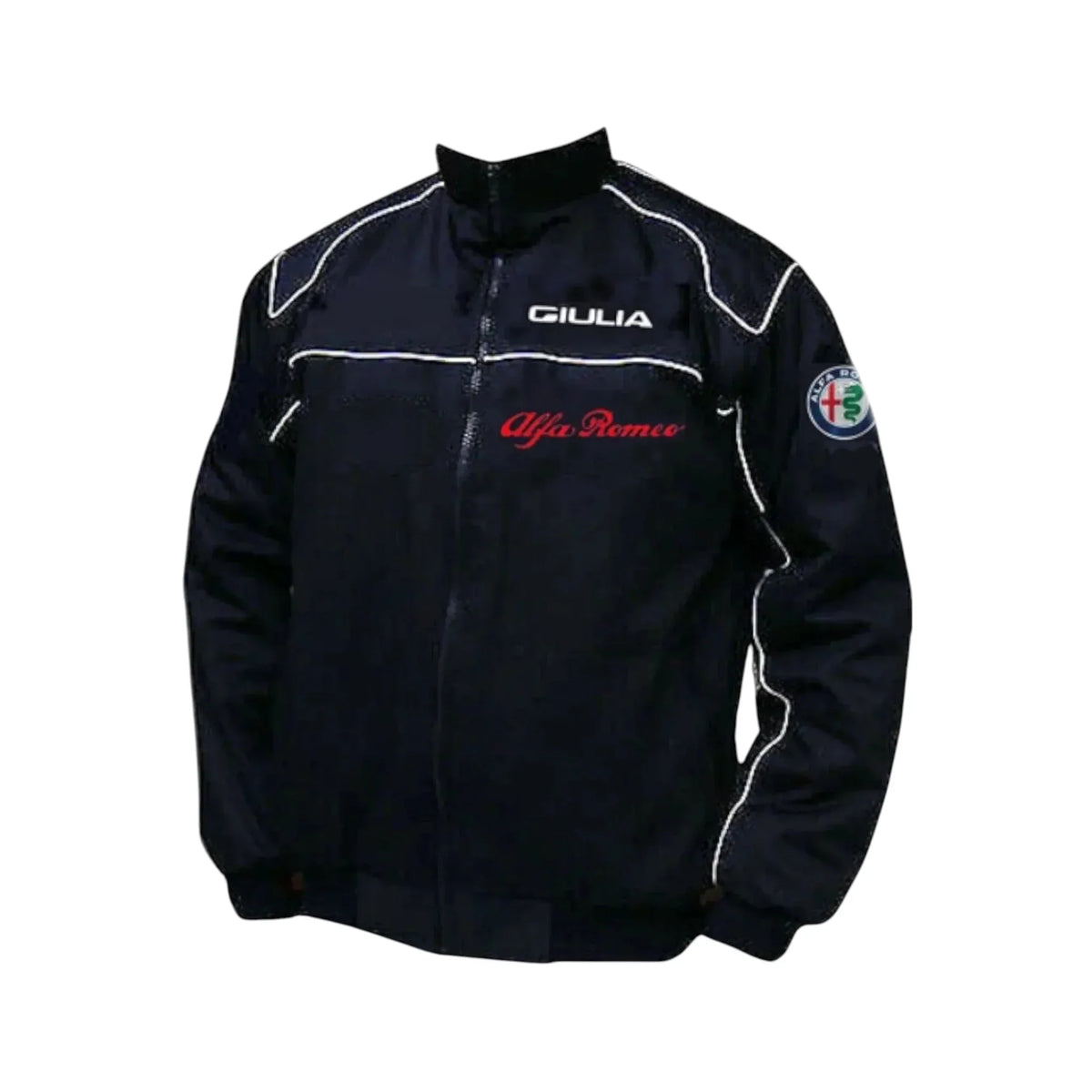 Alfa Romeo Giulia Black Vintage Racing Jacket – Italian Icon