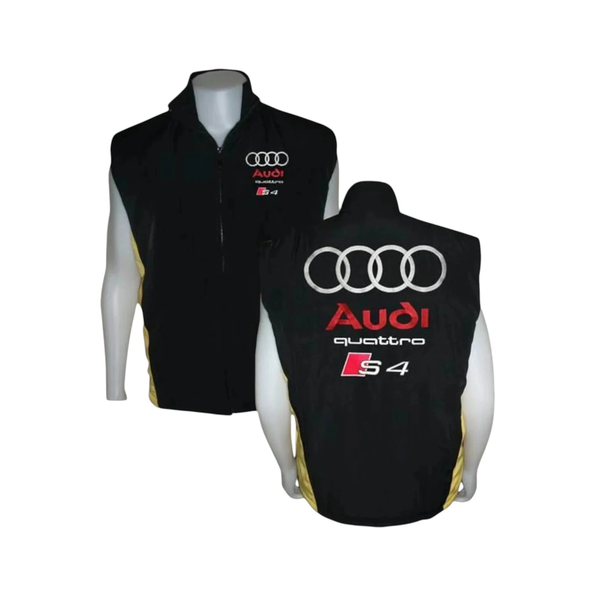 Audi Quattro Vintage Black & White Racing Jacket – Classic Motorsport SpeedLine Racewear