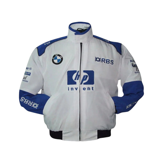 BMW F1 RBS Vintage Racing Jacket Royal Blue White