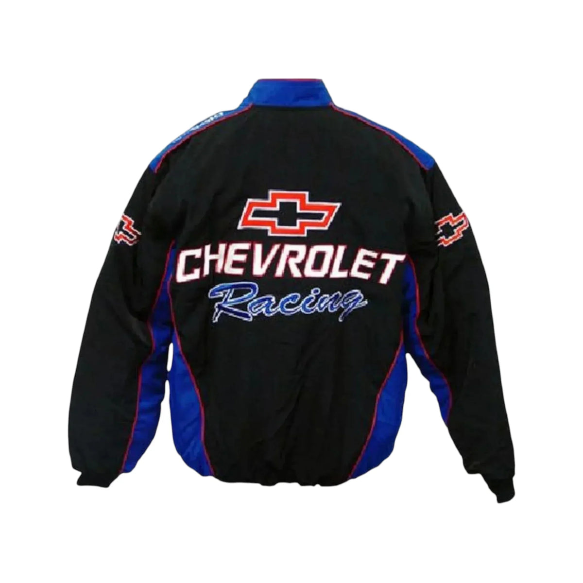 Chevrolet Black Blue Vintage Racing Coat Jacket