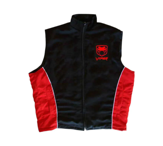 Dodge Viper Fangs Vintage Racing Vest Black Red