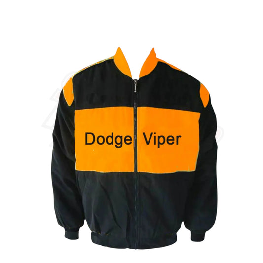 Dodge Viper Vintage Racing Jacket Black Orange Edition