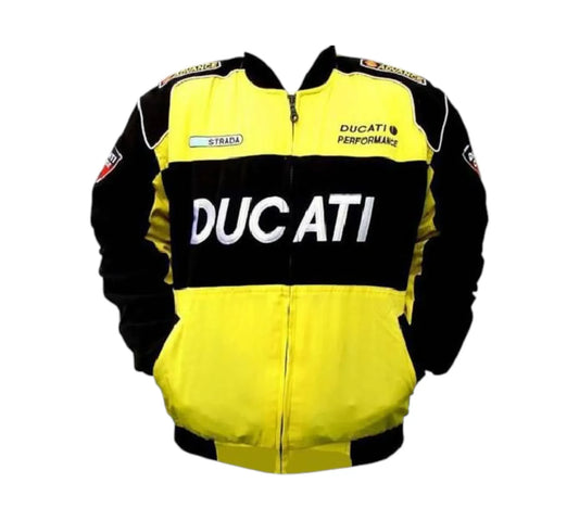 Ducati Corse Black & Yellow Vintage Racing Jacket