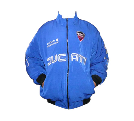 Ducati Corse Royal Blue Motorcycle Racing Jacket