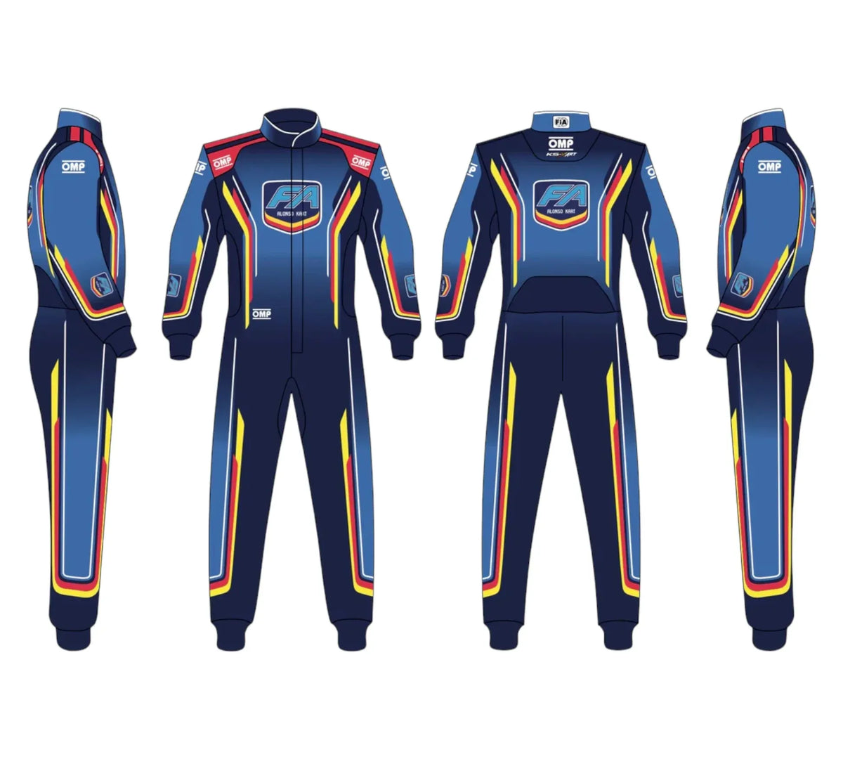 FA Karting Go Kart Racing Suit Sublimation Printed Kart Overall 1