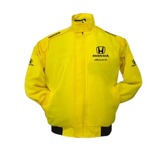 Honda Accord Racing Jacket Yellow Vintage