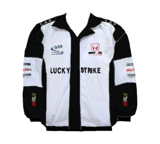 Honda BAR World Racing Vintage Jacket – White & Black Motorsport Edition