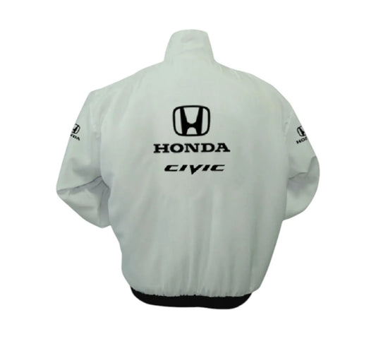 Honda Civic Racing Jacket White Vintage 1
