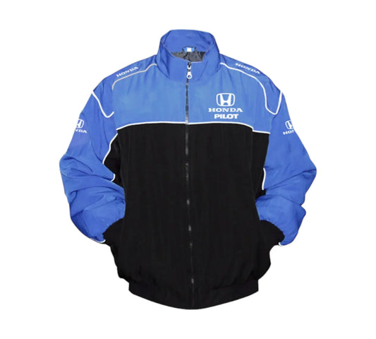 Honda Pilot Vintage Racing Jacket – Blue & Black Motorsport Edition