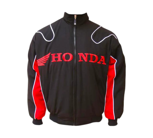 Honda Vintage Racing Jacket – Black & Red Motorsport Edition