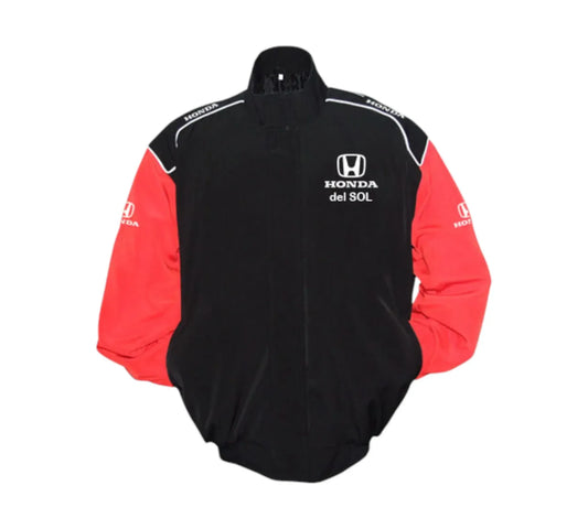 Honda del Sol Racing Vintage Jacket – Black & Red Performance Edition