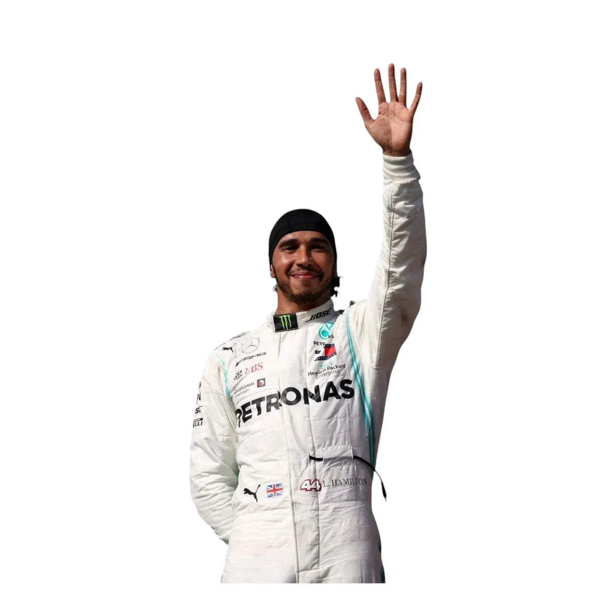 Lewis Hamilton 2019 Team Petronas Mercedes Formula 1 race suit front view