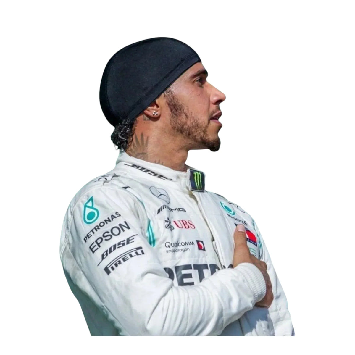 Lewis Hamilton 2019 Team Petronas Mercedes Formula 1 race suit front view
