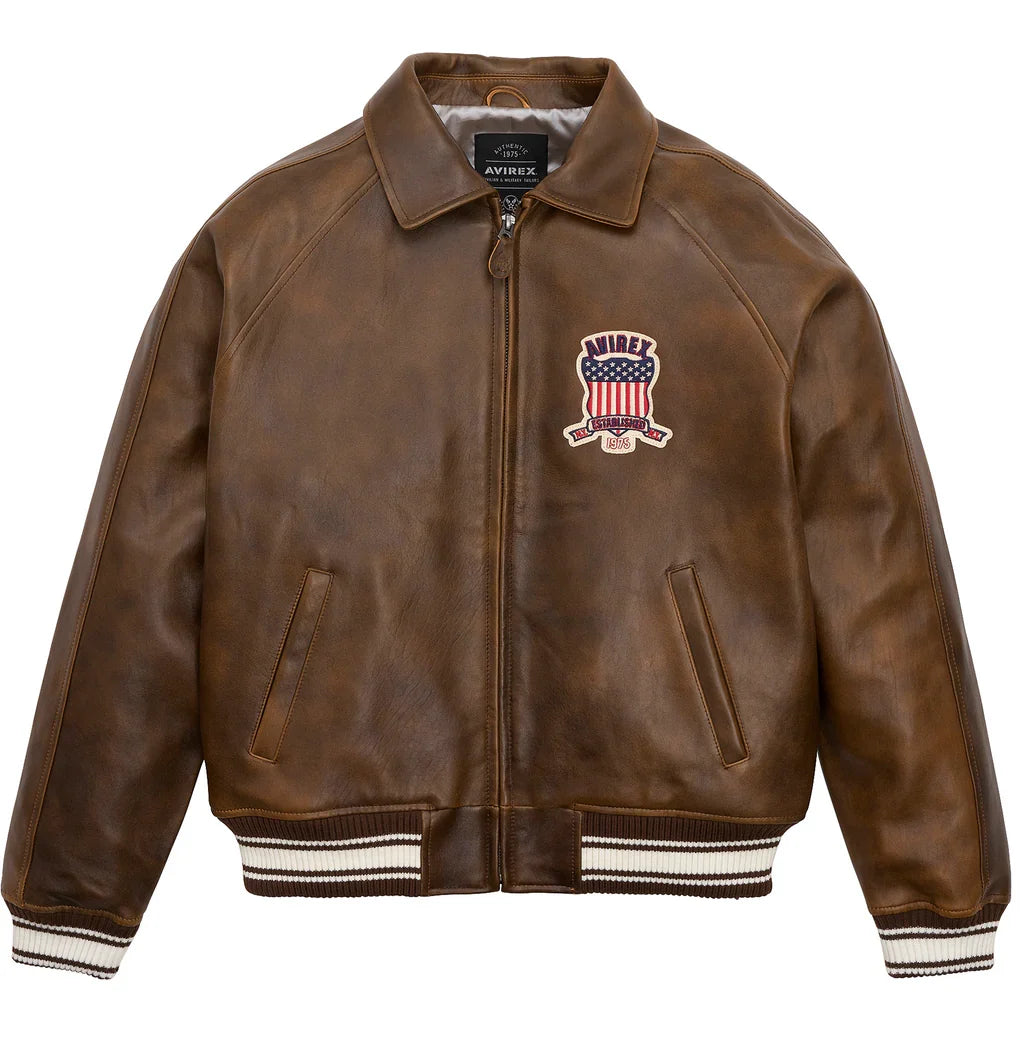 Limited Edition Avirex Vintage Fashion Bomber Leather Jackets For Sale Speedline Racewear