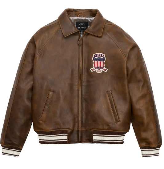 Limited Edition Avirex Vintage Fashion Bomber Leather Jackets For Sale Speedline Racewear