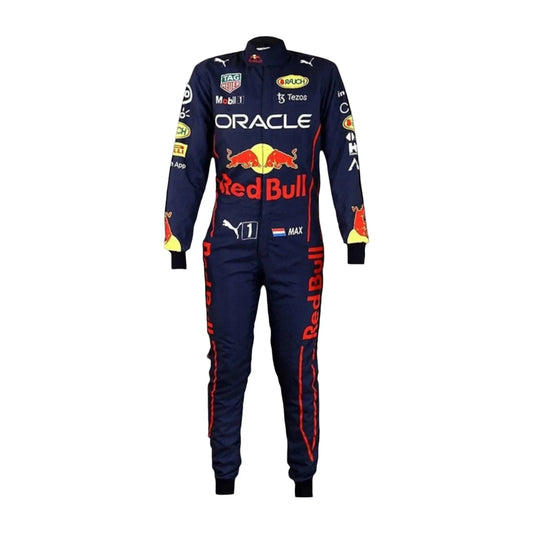 Max Verstappen 2022 Red Bull Racing F1 suit front view