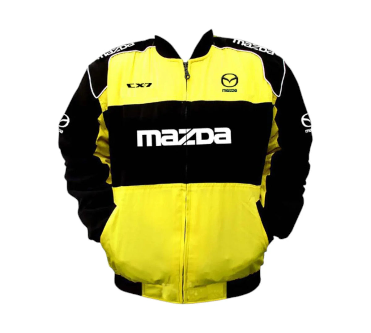 Mazda CX-7 Black Yellow Vintage Racing Jacket 1