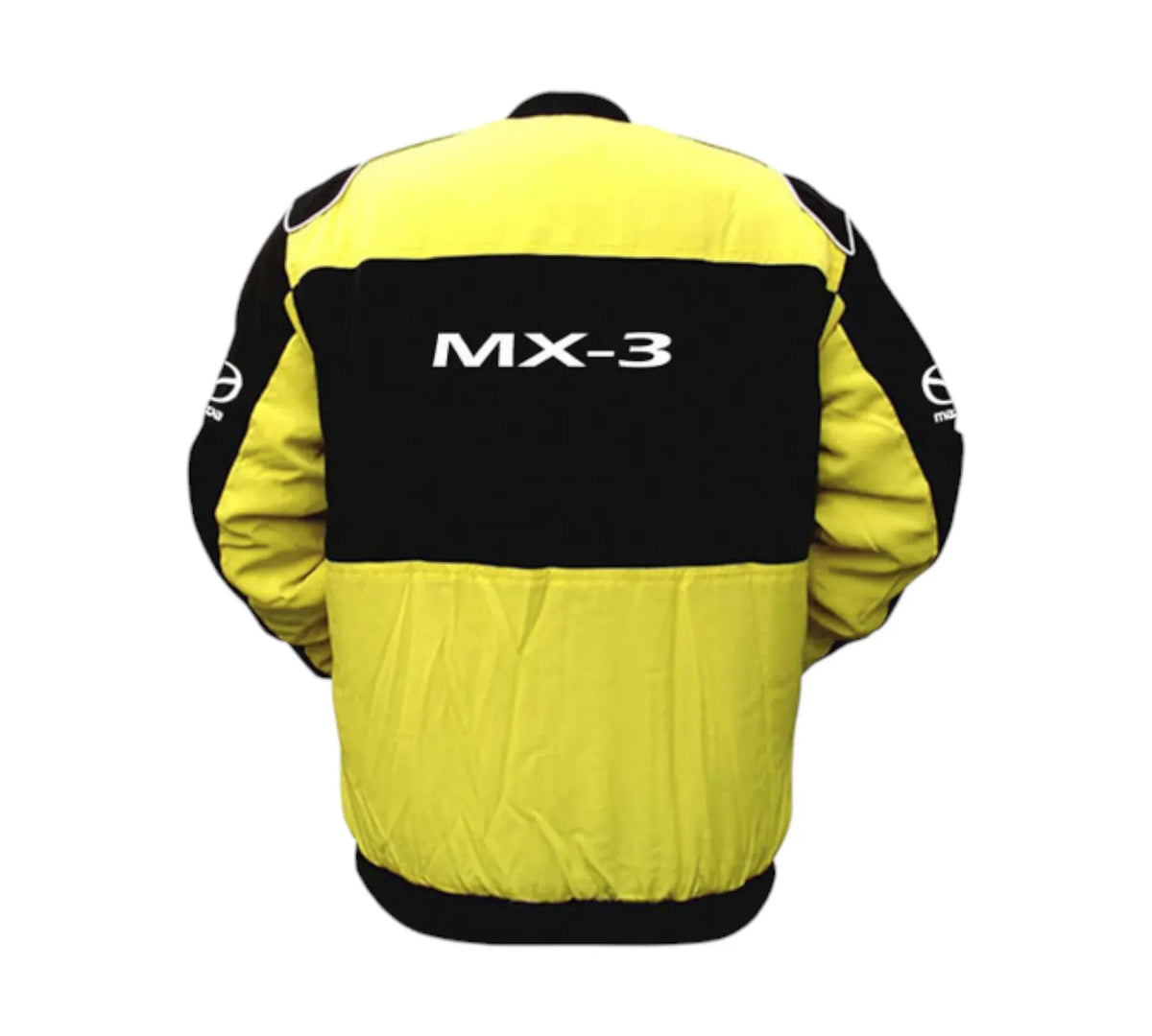 Mazda MX-3 Precidia Yellow Black Vintage Racing Jacket 2