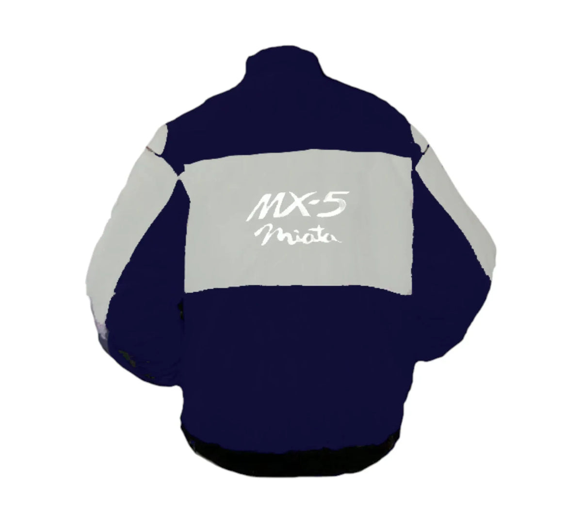 Mazda MX-5 Miata Light Gray Dark Blue Vintage Racing Jacket 2