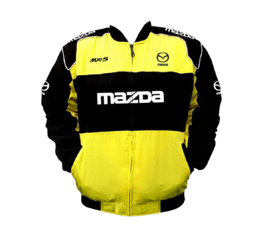 Mazda MX-5 Miata Yellow Black Vintage Racing Performance Jacket 1