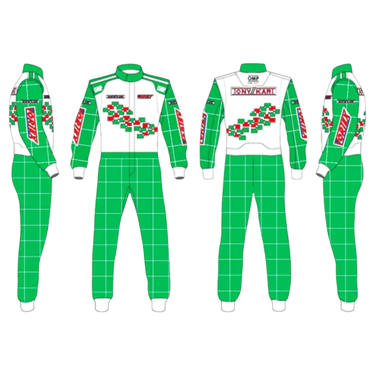 Tony Kart Sublimation Printed Go Kart Driver Racing Suit – Pro Overall