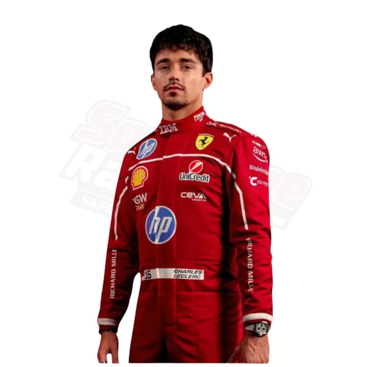 2025 Lewis Hamilton Scuderia Ferrari HP F1 Race Suit by Puma Replica