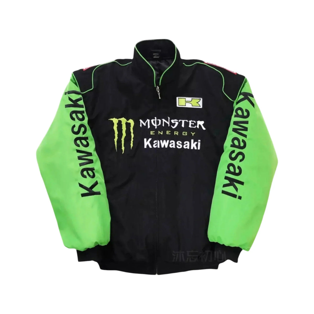Kawasaki Monster Energy Vintage Racing Jacket Black Green