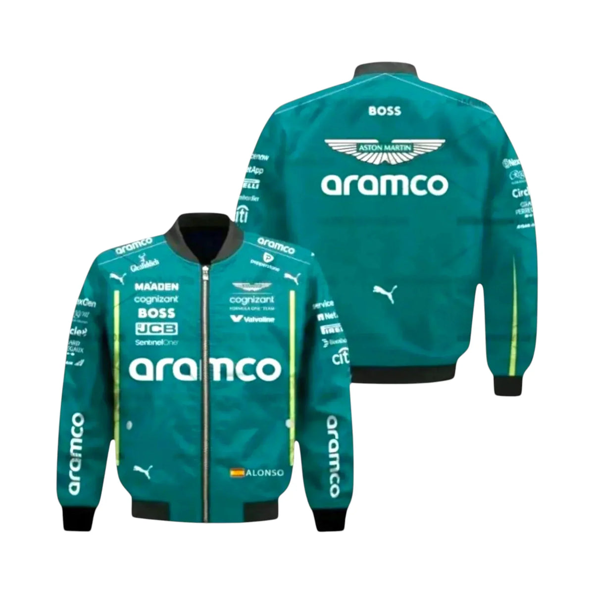 2025 Fernando Alonso F1 Vintage Jacket – Aston Martin Motorsport Gear